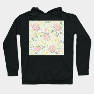 Cute dainty modern watercolor floral pattern Hoodie